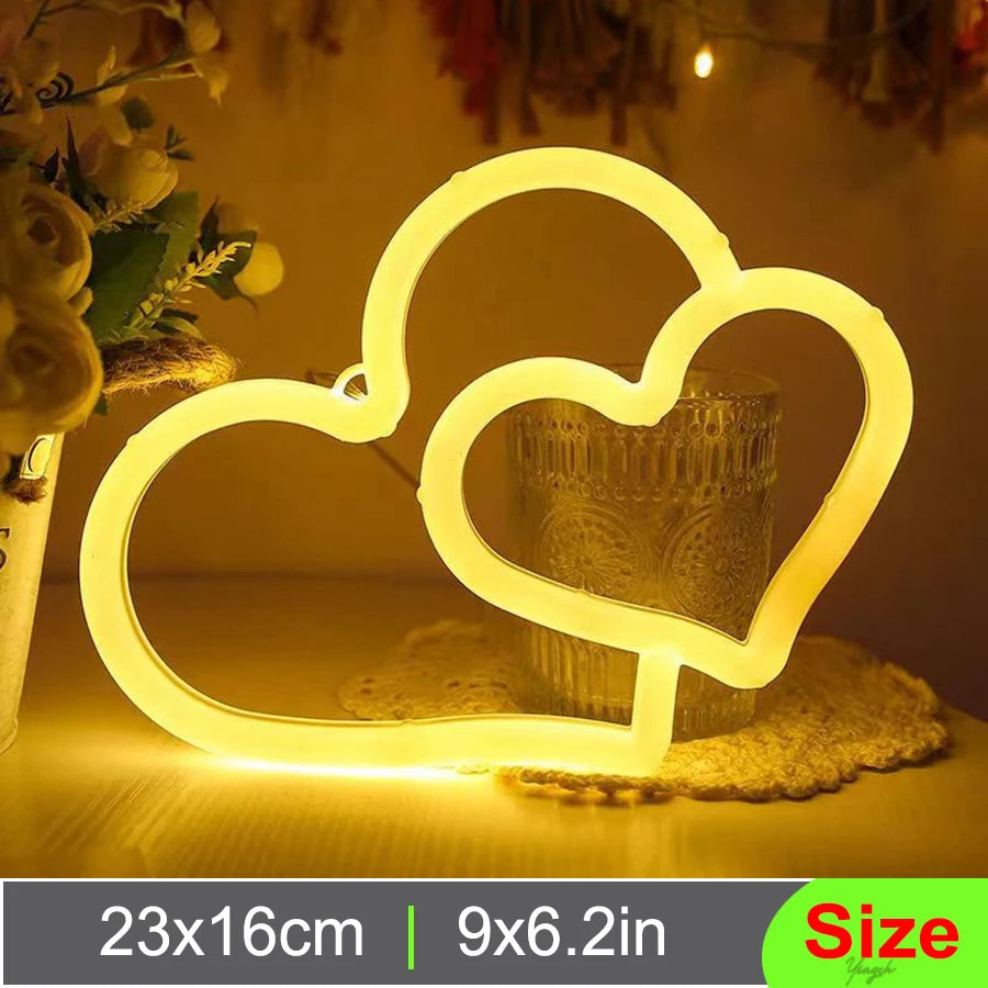 LED Bright Neon Light Night Gamepad Fire Moon Star Sign Modeling Lamp Room Wall Art Decoration Wholesale Xmas Birthday Wedding