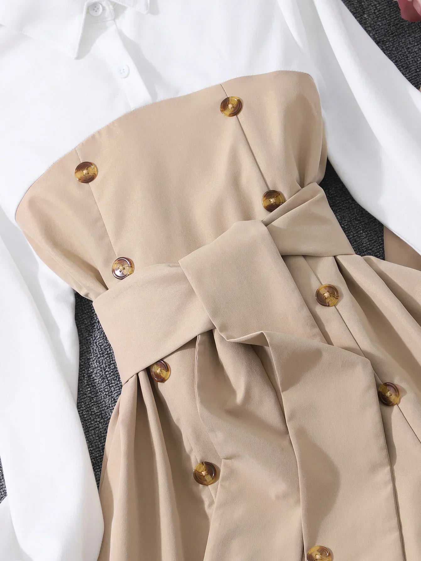 Teen Girls Clothing Set Long Sleeve Solid Color Spring Autumn Belt Child Suit Casual Elegant Comfort Girls Outfits 13-16 Years