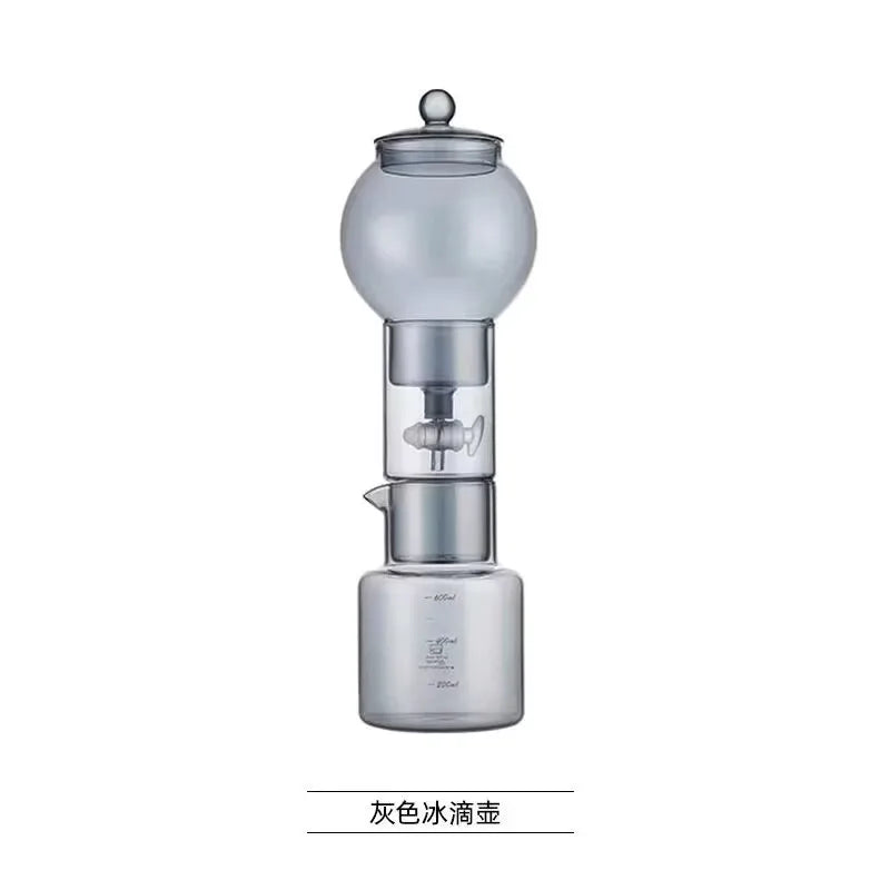 600ml Ice Dripper Coffee Maker Adjustable Water Flow Borosilicate Glass Cold Brew Tower Slow Drip Technology Portable