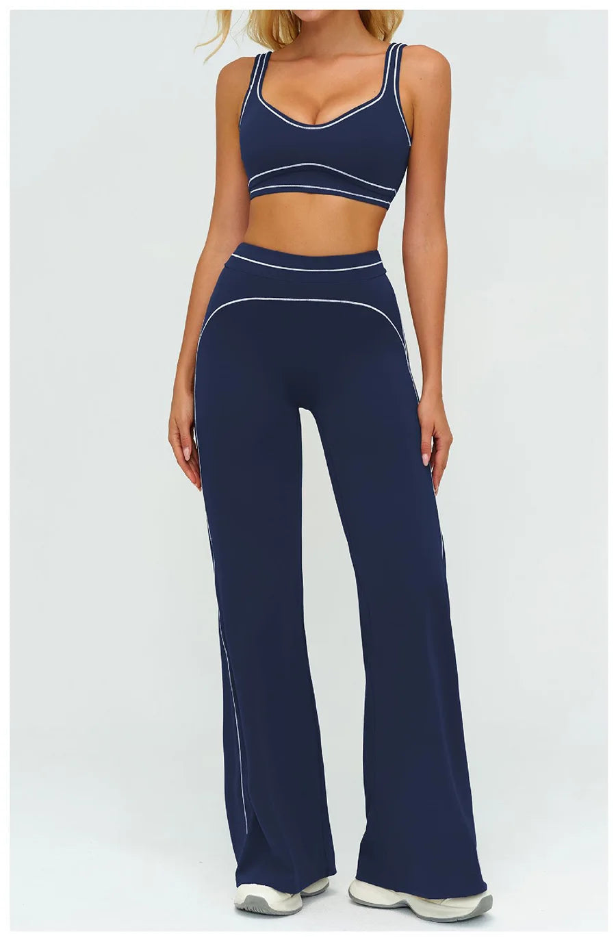 Yoga Set 2PCS Gym Clothes Sportswear Workout Outfits Women Long Sleeve Top Tracksuits Fitness Sports Bra Running Shorts Leggings