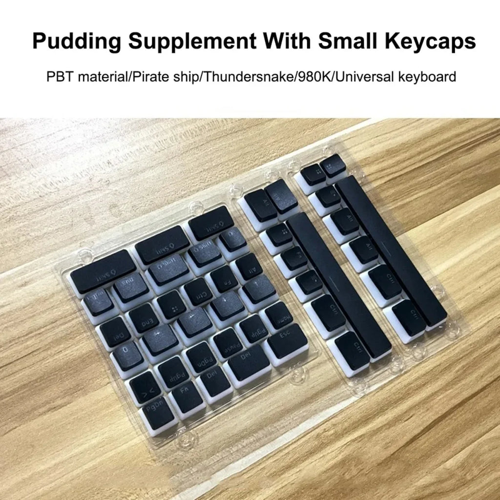 Pudding Keycaps, PBT Shine Through Keycaps 130 Keys Set OEM Profile, for 100%, 75%, 65%, 60% Keyboard for Mechanical Keyboard