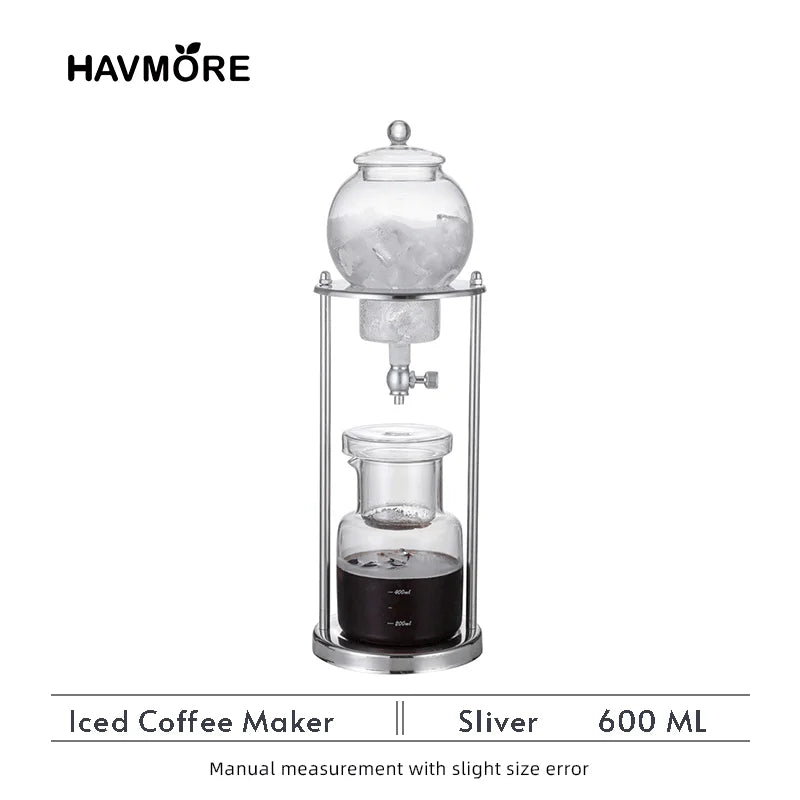 600ml Classic Cold Brew Coffee Ice Coffee Maker Espresso Coffee Drip Pot Specialized Barista Accessories