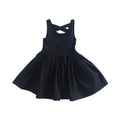 2024 Summer Girls Elegant Goth Dresss Black Sleeveless Tutu Dress Backless Off Shoulder Party Kid Dresses 2 4 5 6 7 8 Years Old