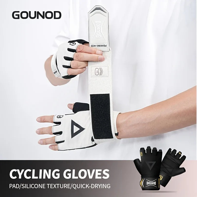 1 Pair Heavy-Duty Weight Lifting Gloves - Non-Slip Grip, Adjustable Buckle Closure, Ergonomic Design for Gym, Bodybuilding,