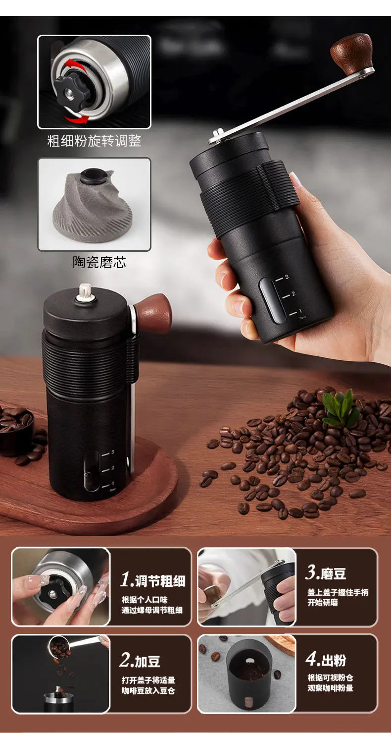 American hand drawn glass coffee pot, smoke gray sharing pot V60 filter cup, coffee hand drawn filter cup holder set