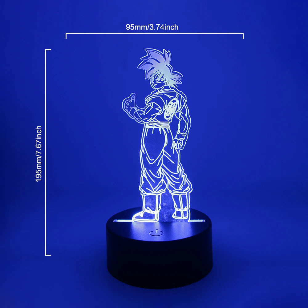 Gaming Room Lamp Anime Goku Night Light Luces Led Lights For Bedroom Home Decoration Usb Small Rgb Lighting Xmas Birthday Gifts