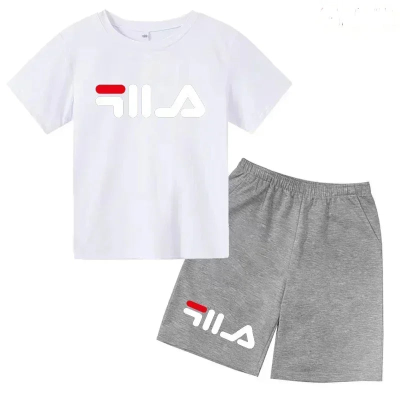 2-13Y Kids Spring & Autumn Casual Cartoon & Letter Print 2-Piece Set Hoodie & Jogging Pants Tracksuit Outfits for Boys & Girls