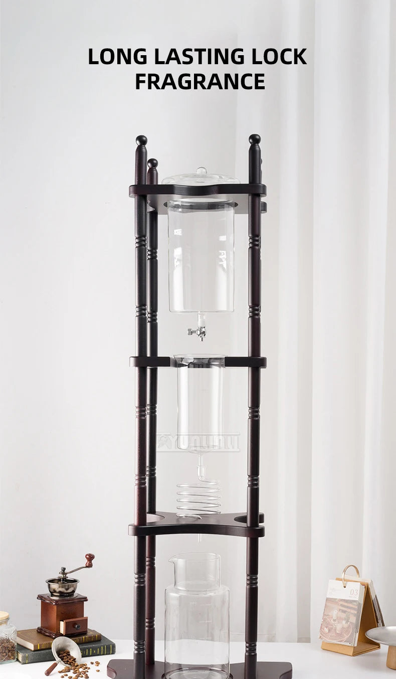 25 Cup Cold Brew Coffee Maker, Commercial & Home Use Glass Iced Tea Maker with Dripper