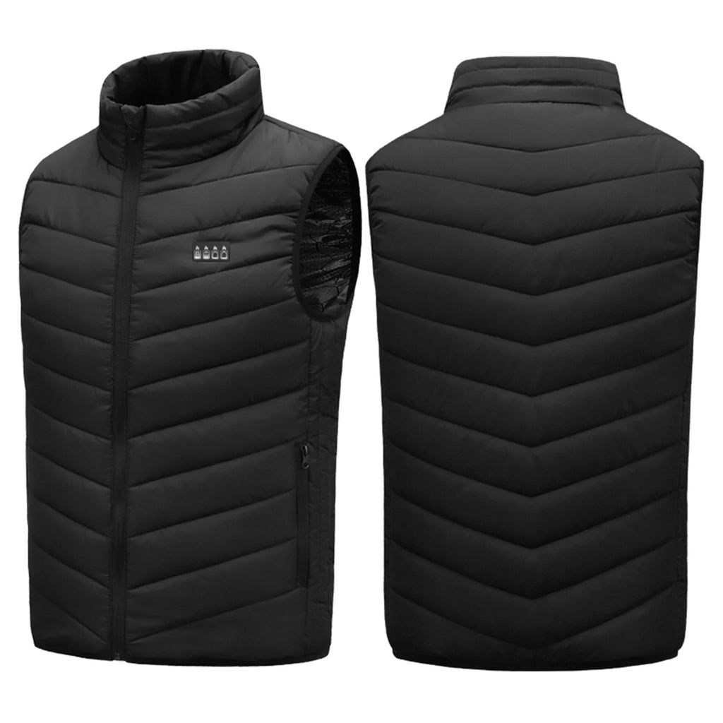 21 Area Heated Vest Thermal Warm Waistcoat Electric Heating Jacket (Black 5XL)