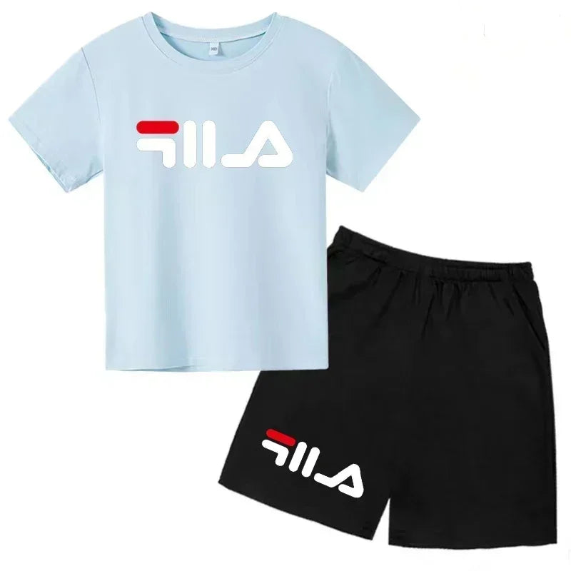 2-13Y Kids Spring & Autumn Casual Cartoon & Letter Print 2-Piece Set Hoodie & Jogging Pants Tracksuit Outfits for Boys & Girls