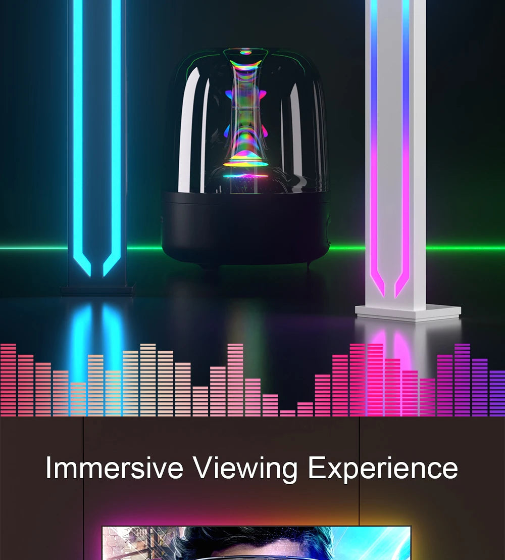 Smart Slim RGB Mood Light, Desktop Gaming Light, 16 Million Colors, 286 Scenes and 3 Synced Music Modes for Living Room
