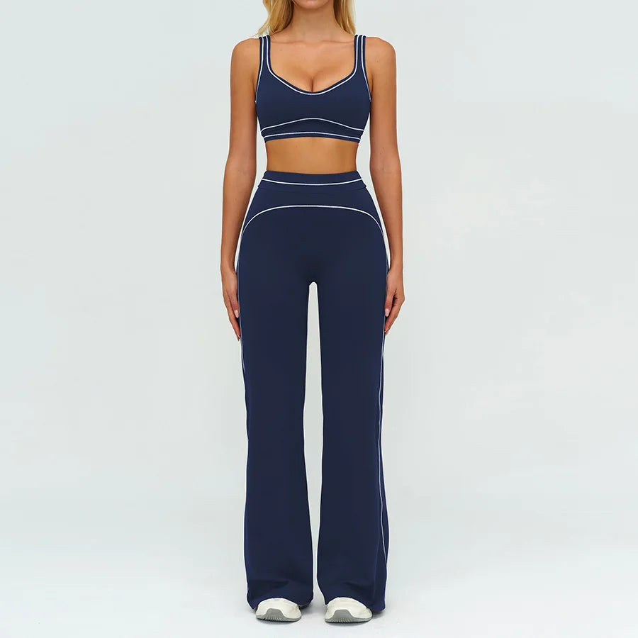 Yoga Set 2PCS Gym Clothes Sportswear Workout Outfits Women Long Sleeve Top Tracksuits Fitness Sports Bra Running Shorts Leggings