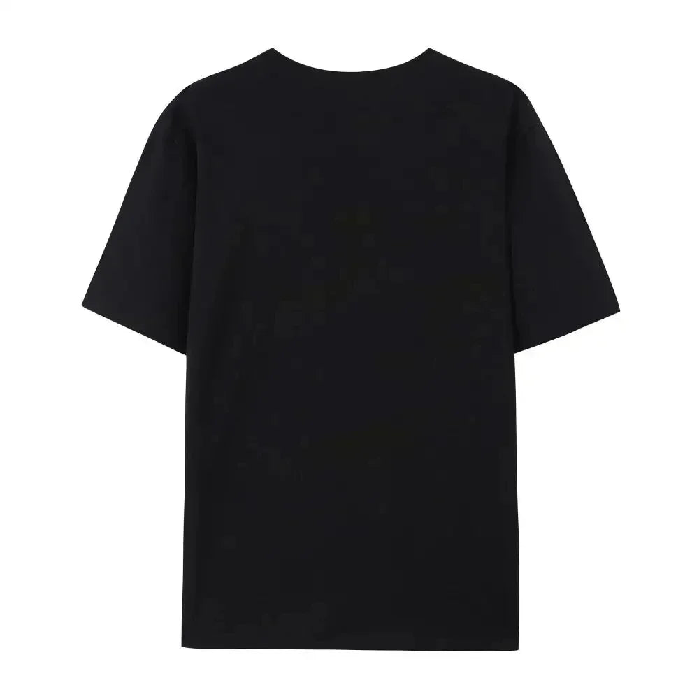 2025 Fashion Luxury Brand Printed Women's T-shirt Pure Cotton T-shirt Brand Breathable T-shirt Men's Street O-neck T-shirt Tops