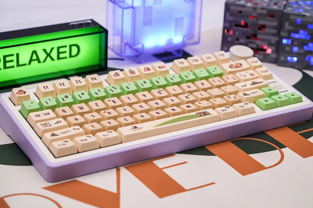 KPREPUBLIC Capybara Keycap Dye Subbed Cute Keycap thick PBT MDA for Mechanical Keyboard 87 tkl 104 ansi xd64 bm60 BM87 BM65