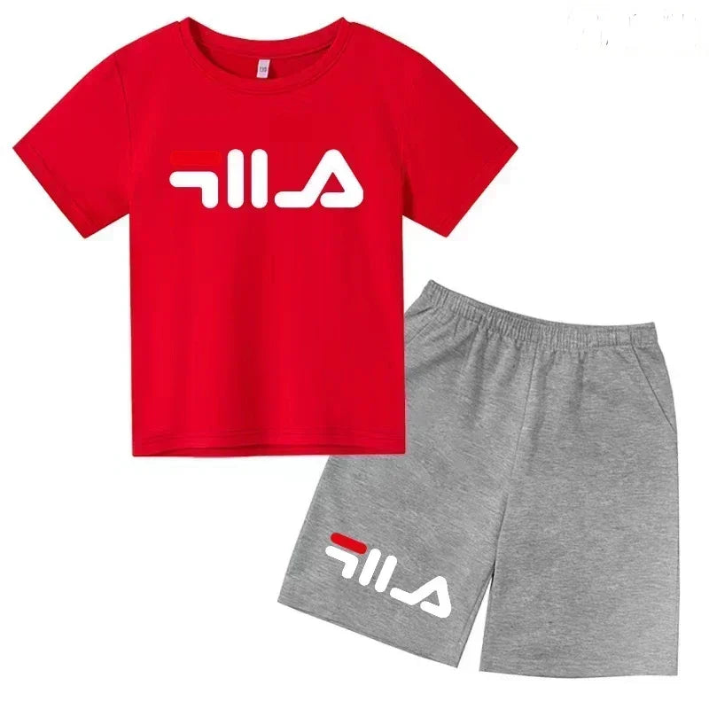 2-13Y Kids Spring & Autumn Casual Cartoon & Letter Print 2-Piece Set Hoodie & Jogging Pants Tracksuit Outfits for Boys & Girls