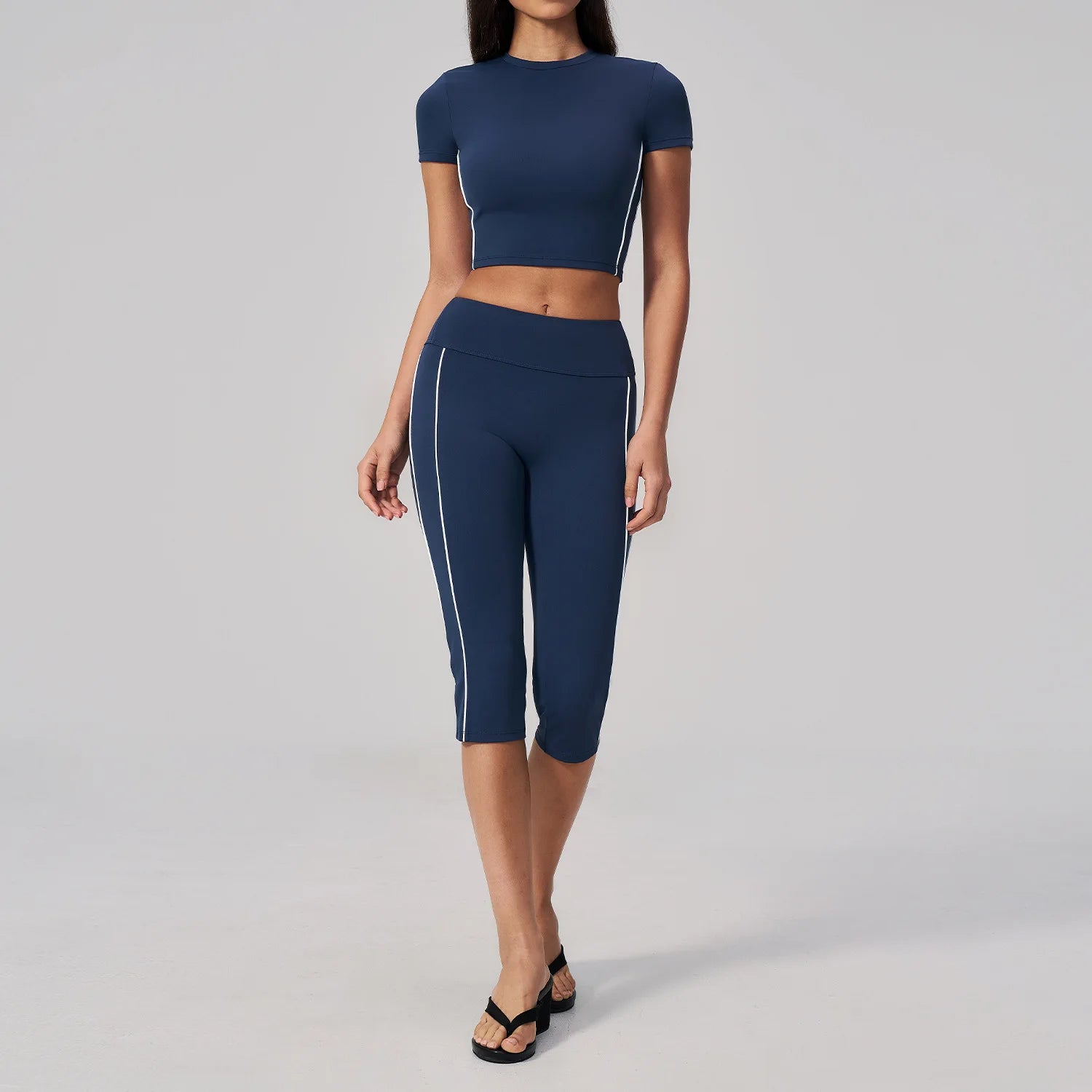 2PCS Yoga Set Women Tracksuit Sports Outfit Gym Set Running Workout Clothes Short Sleeves Sports Bra Athletic Wear Yoga Clothing