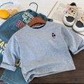 Children's T-shirt Spring Boys and Girls Striped Bear Base Shirt Baby Versatile Long Sleeve T Trendy