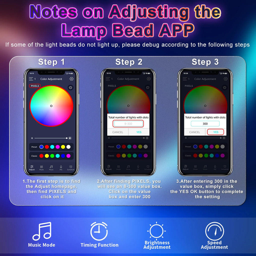 LED Neon Strip RGBIC Gaming Ambient Lighting DC 5V Waterproof  Flexible Ribbon Tape Neon Lights With Bluetooth Music Control