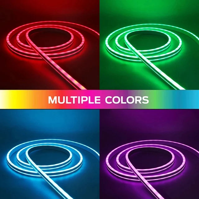 USB LED Neon Rope Lights, RGB Led Strip Lights with Remote, Color Changing Flexible Led Light Strip, Gaming 5V Neon Lights
