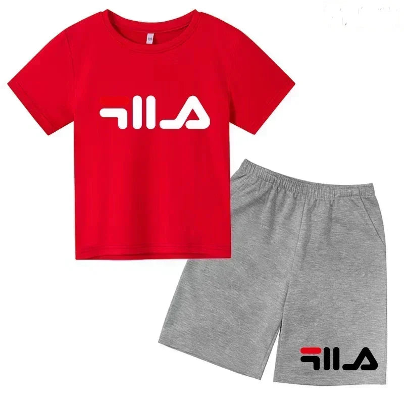 2-13Y Kids Spring & Autumn Casual Cartoon & Letter Print 2-Piece Set Hoodie & Jogging Pants Tracksuit Outfits for Boys & Girls