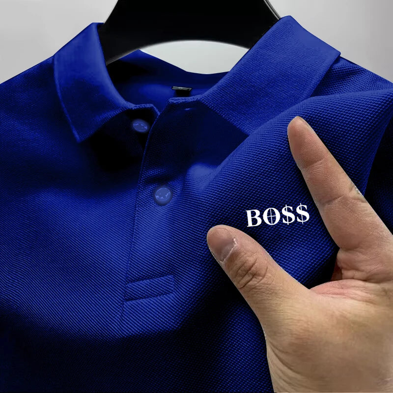 2026 Fashion Men's Multifunctional Business Polo Shirt - Classic Design Suitable for Work and Travel, Multi-Color T-Shirt Top