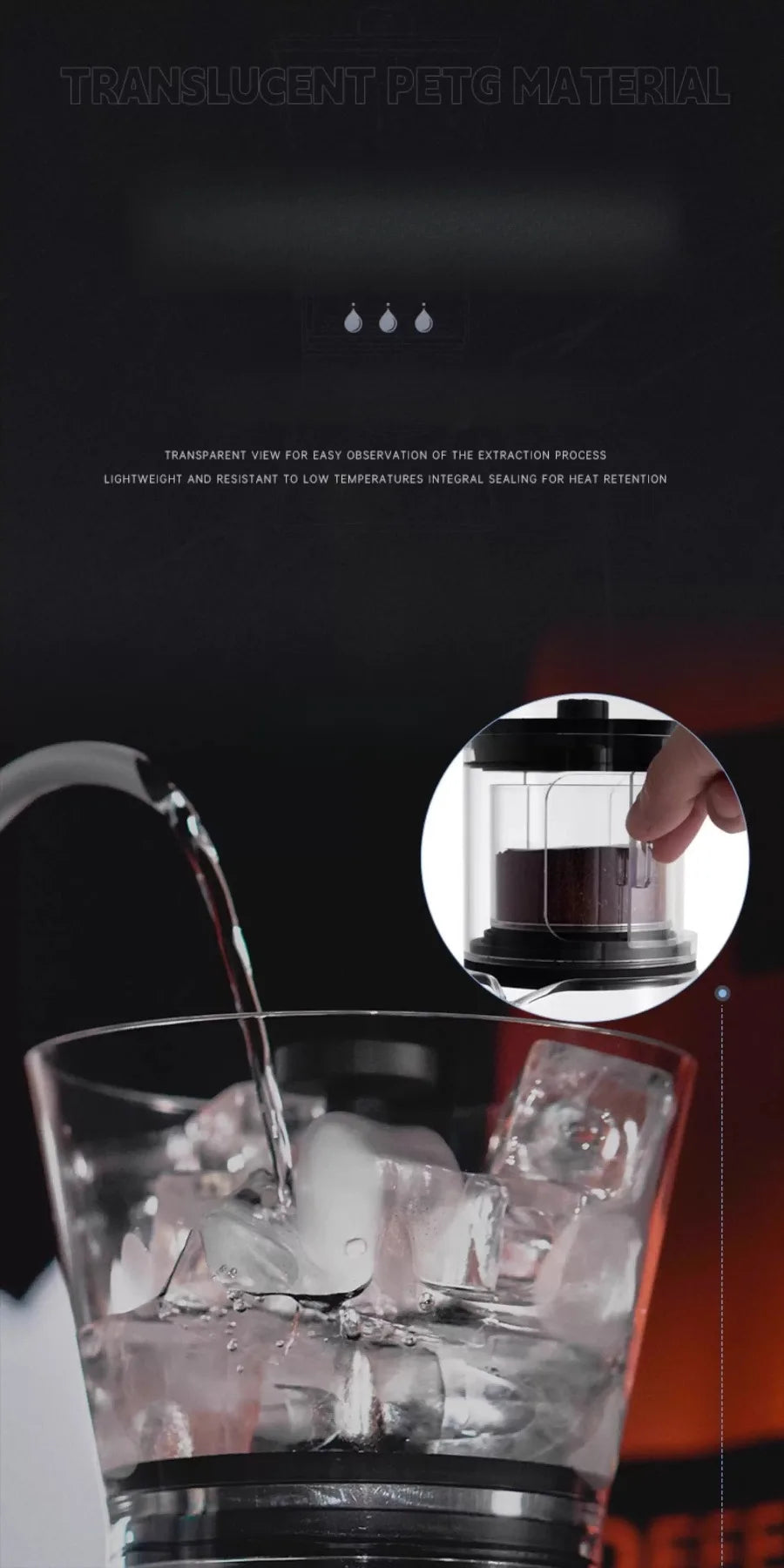 muvna Cold Brew Coffee Maker 600ml Adjustable Water Flow Dripper Iced Coffee Tea Brewer Stainless Steel Filter Home Barista Tool