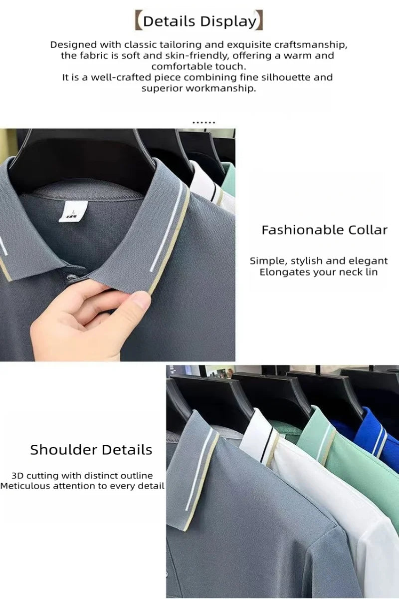 High end brand 2026 hot selling new classic letter embroidered breathable polo shirt fashionable men comfortable casual shorttop