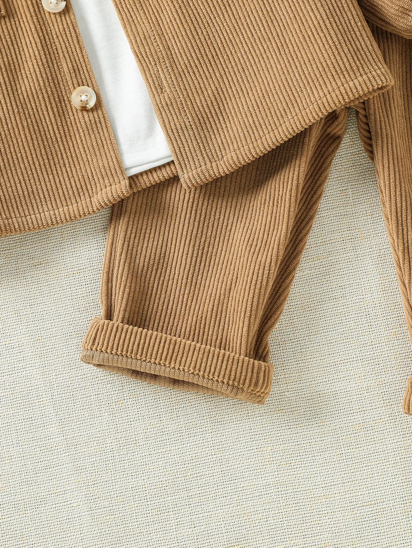 Baby Clothing Solid Set 2025 Autumn Winter New Baby Boy's Long Sleeve Suit Shirt Coat+Pant Cool 3-24M Two-piece ClothesSet
