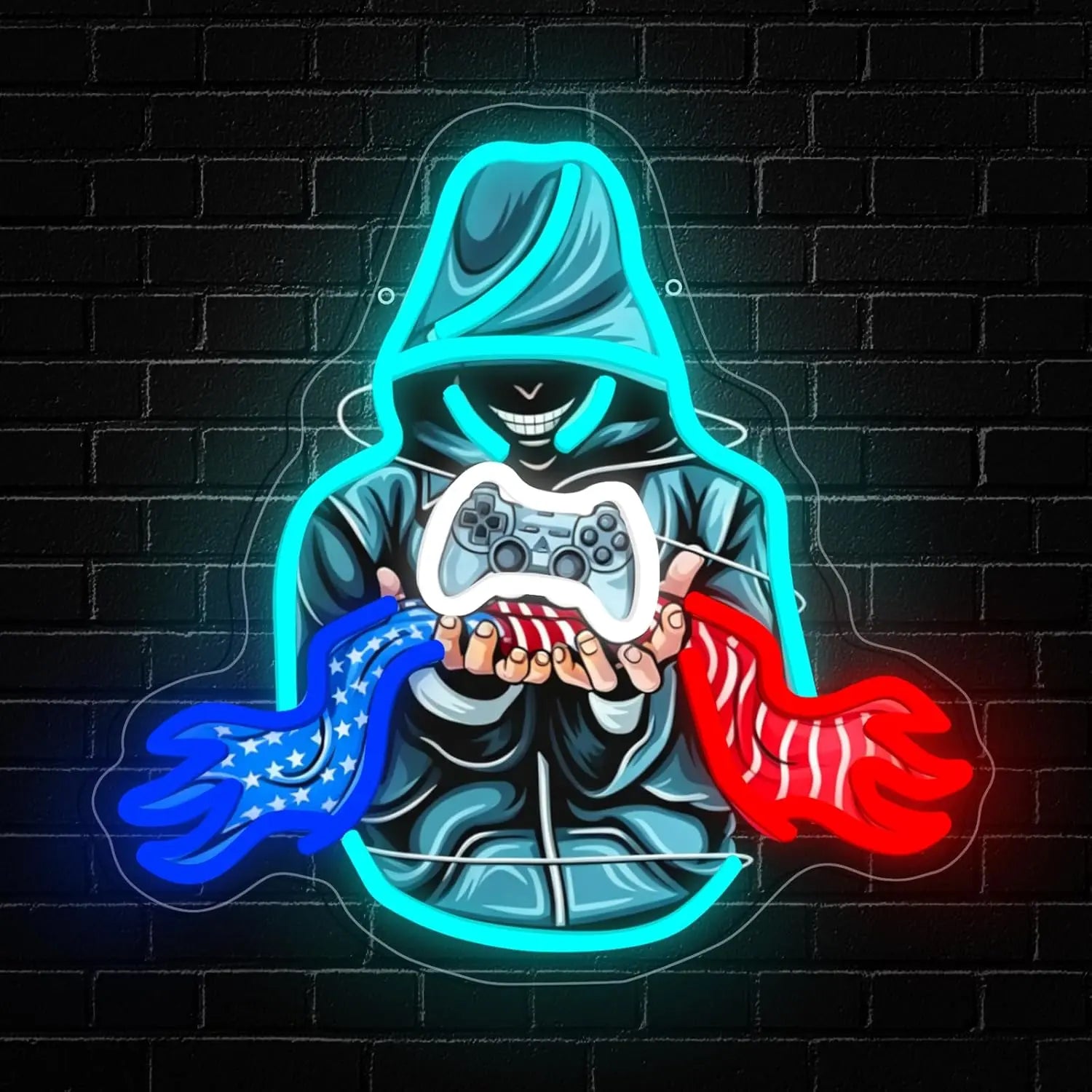 Gamer Neon Sign USB Powered LED Neon Light for Party Gaming Room Bar Bedroom Aesthetic Decortion Birthday Gift Art Wall Lights