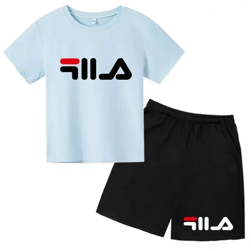 2-13Y Kids Spring & Autumn Casual Cartoon & Letter Print 2-Piece Set Hoodie & Jogging Pants Tracksuit Outfits for Boys & Girls