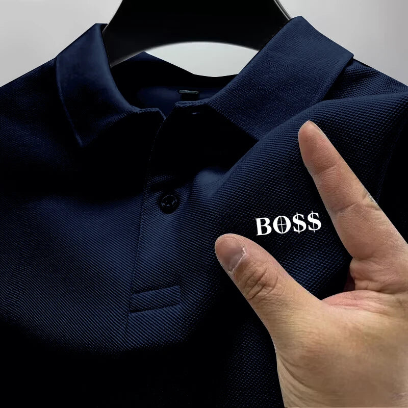 2026 Fashion Men's Multifunctional Business Polo Shirt - Classic Design Suitable for Work and Travel, Multi-Color T-Shirt Top