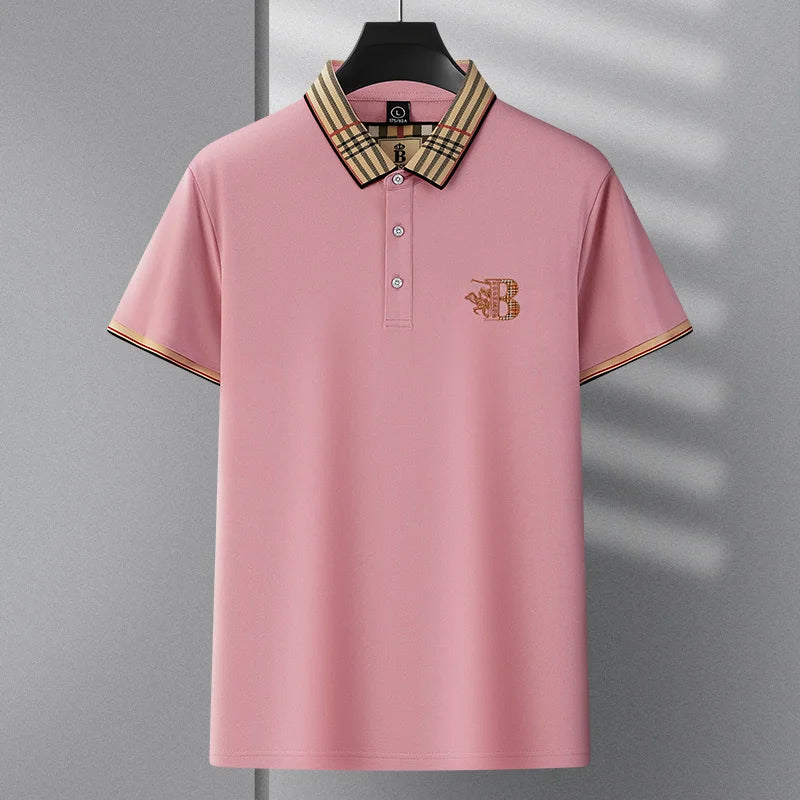 2025 new luxury men's short sleeved summer high-quality designer boutique brand embroidered polo shirt business casual T-shirt