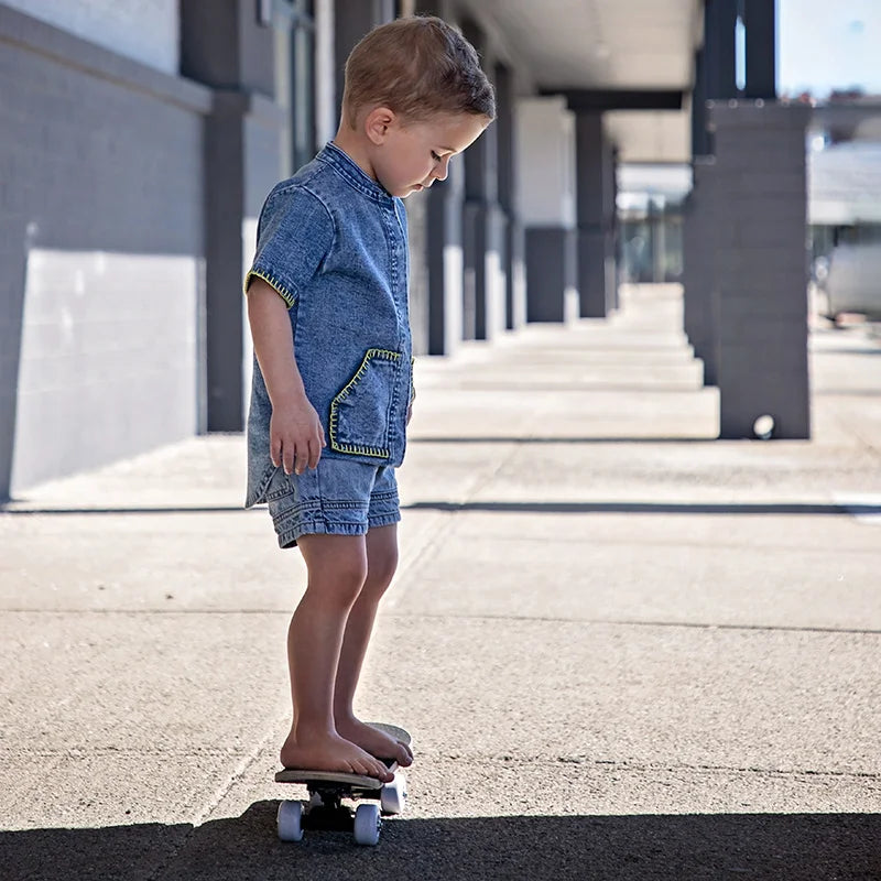 6m-12t 2024 New Summer Spring Denim Famliy Clothing Set Girls Suspender Dress Skirt Baby Sleeveless Romper Overall Boys Shirt