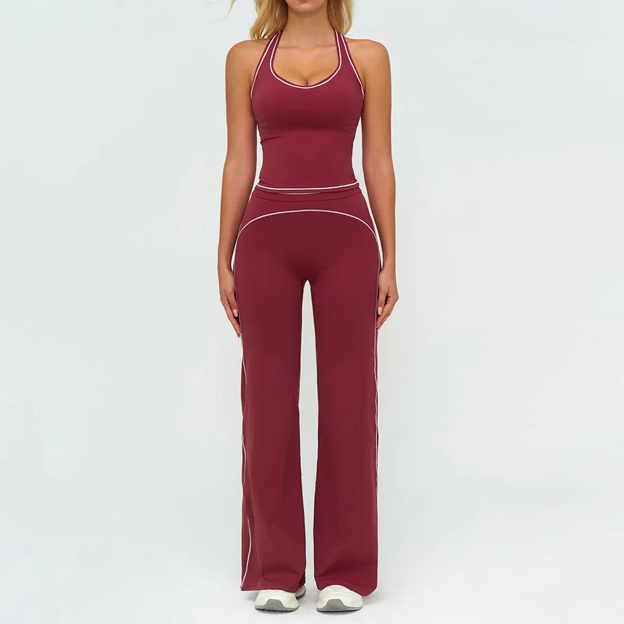 Yoga Set 2PCS Gym Clothes Sportswear Workout Outfits Women Long Sleeve Top Tracksuits Fitness Sports Bra Running Shorts Leggings