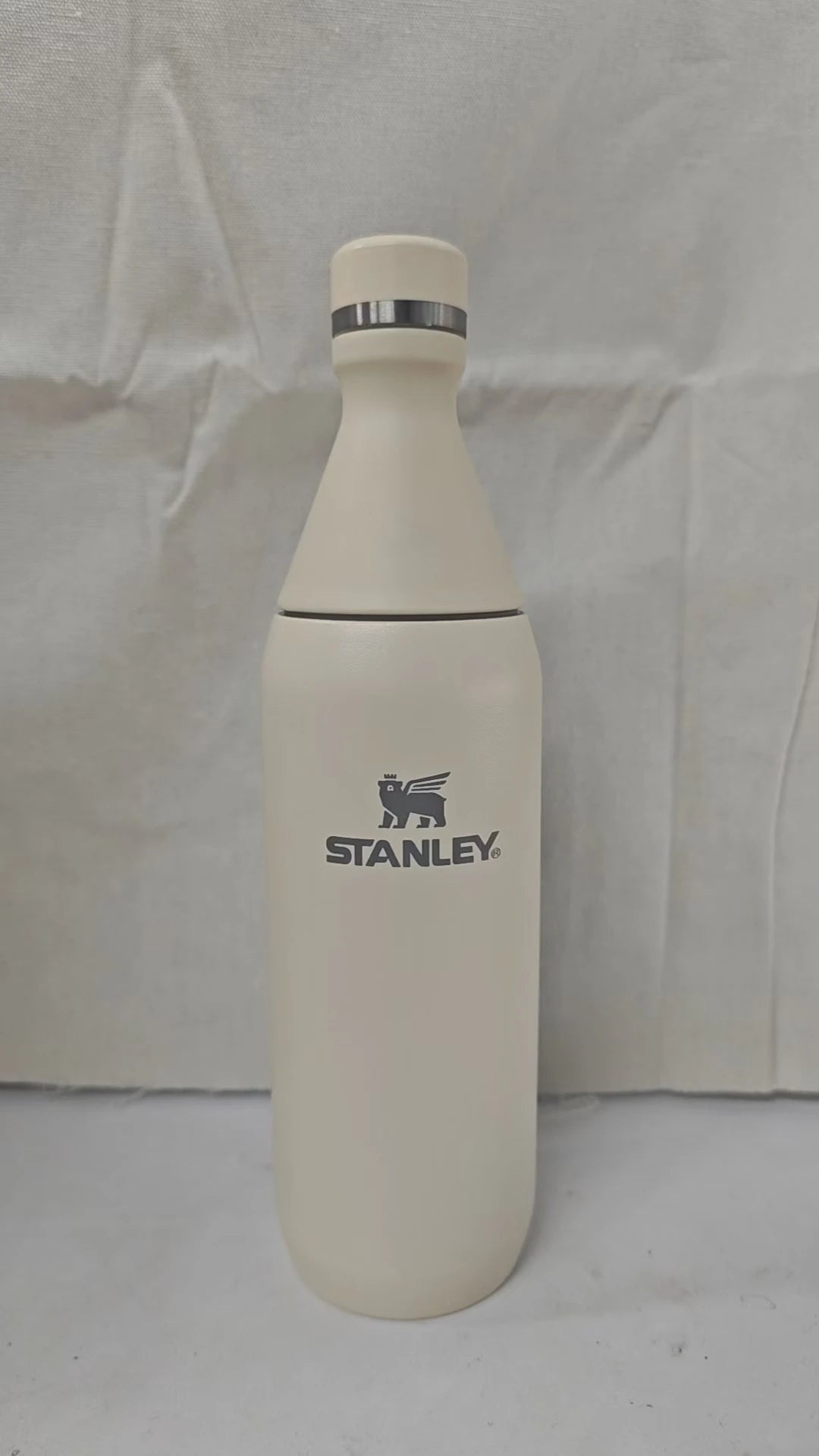 STANLEY Matte Black Wine Bottle Shaped 20oz, Stainless Steel Vacuum Flask, Leakproof Sealed Lid, Cold Heat Retention