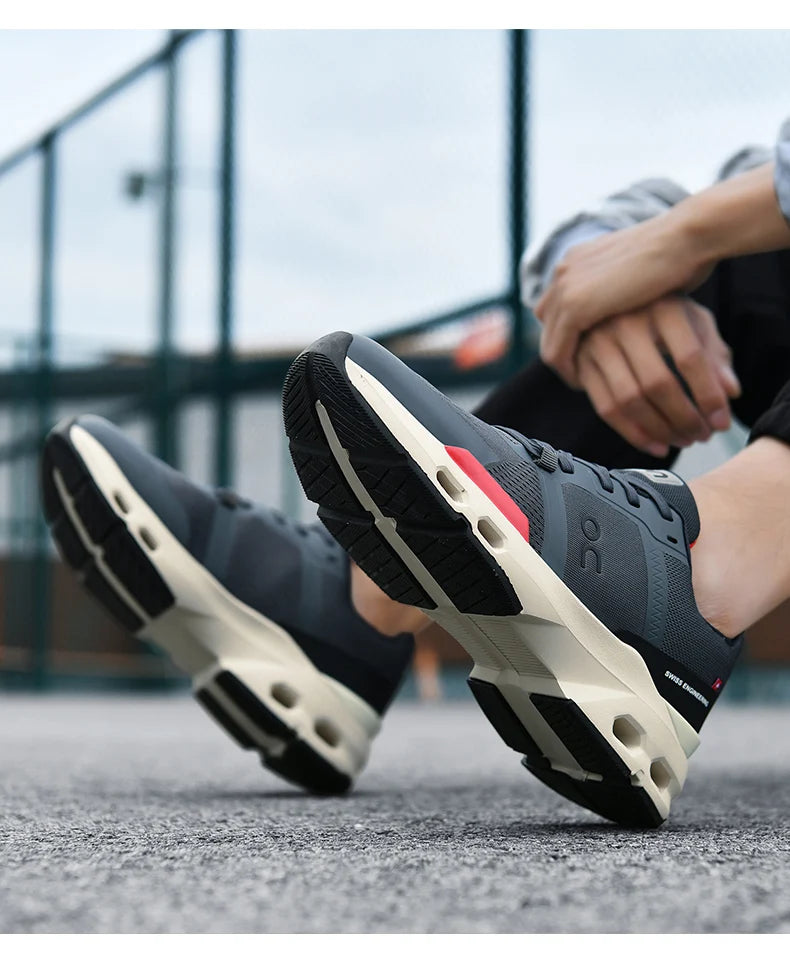 New Men's Lightweight Running Shoes with Breathable Mesh Soft Sole and Shock Absorption, Training and Jogging Shoes
