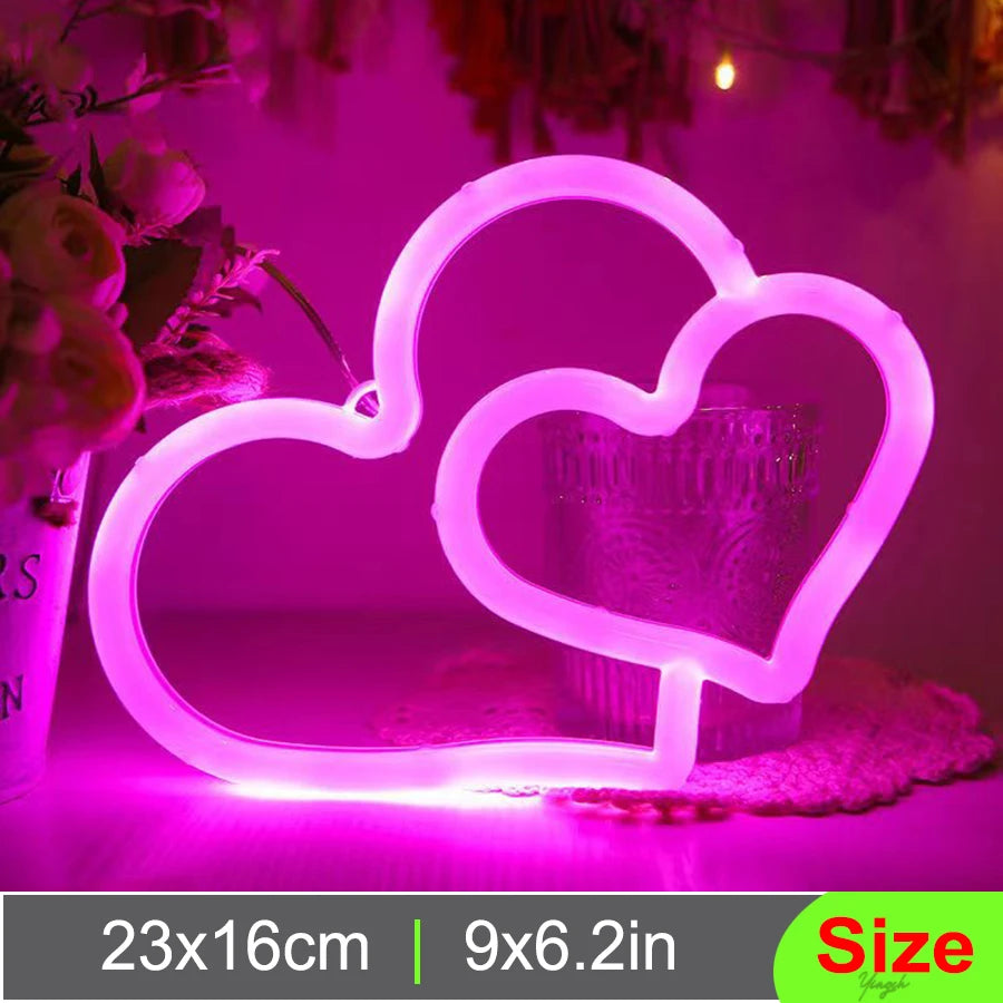 LED Bright Neon Light Night Gamepad Fire Moon Star Sign Modeling Lamp Room Wall Art Decoration Wholesale Xmas Birthday Wedding