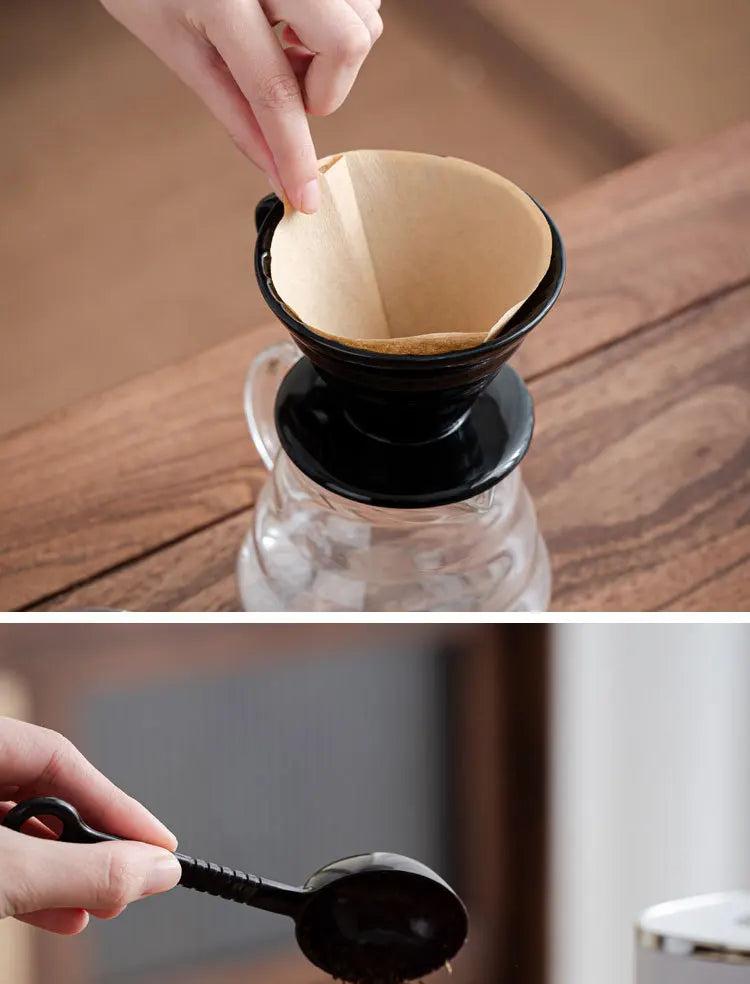 New V60 Travel Hand Brew Coffee Electric Bean Grinder Gift Box Set Stainless Steel Coffee Suitable for Pot Household Storage