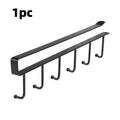 6 Hook Coffee Cup Mug Holder Plastic Cabinet Kitchen Storage Rack Multifunction Hook Shelf Sundry Organizer Storage Hanger