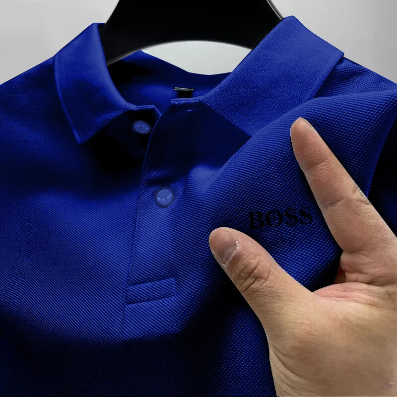 2026 Fashion Men's Multifunctional Business Polo Shirt - Classic Design Suitable for Work and Travel, Multi-Color T-Shirt Top
