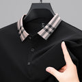 Light luxury brand polo shirt long sleeved spring and autumn new style comfortable and breathable casual striped lapel T-shirt