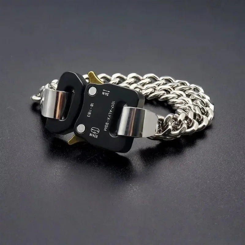 Unisex Street Fashion Trend 1017 ALYX 9SM Functional Bracelet Gift Box Packaging Open Buckle Men Women ALYX Accessories