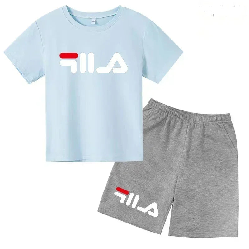 2-13Y Kids Spring & Autumn Casual Cartoon & Letter Print 2-Piece Set Hoodie & Jogging Pants Tracksuit Outfits for Boys & Girls