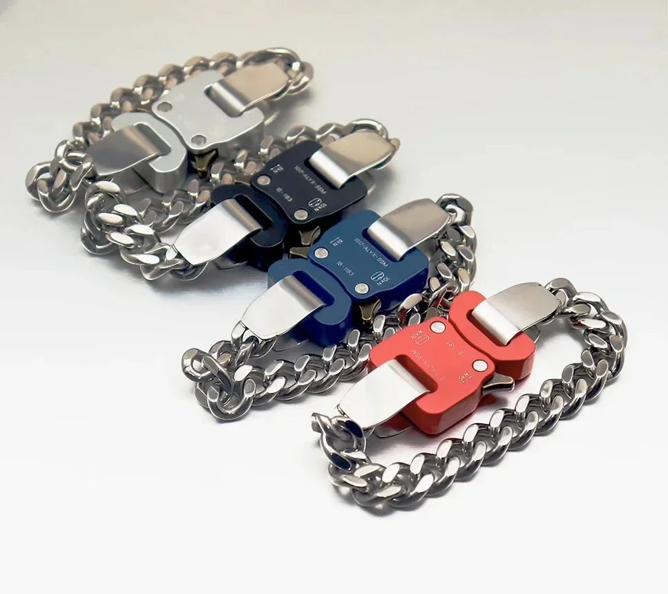 Unisex Street Fashion Trend 1017 ALYX 9SM Functional Bracelet Gift Box Packaging Open Buckle Men Women ALYX Accessories