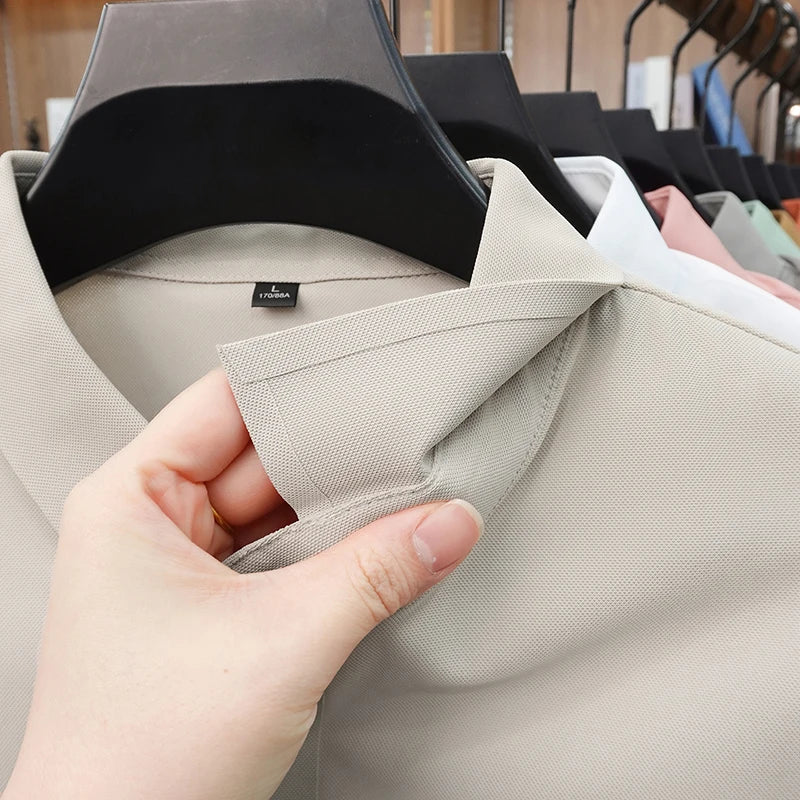 New Polo Shirt For Man Summer Short Sleeves Lapel Printing Trend Brand T-Shirt Business Leisure Ventilate Versatile Men's Wear