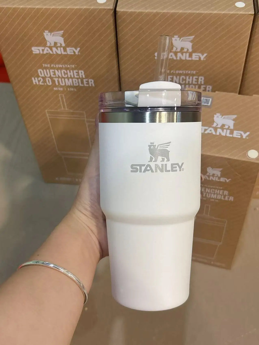 STANLEY ADVENTURE H2.0 20oz Scene Thermal Tumbler Wide Mouth Easy Clean Insulated Water Bottle Lightweight For Mountaineering