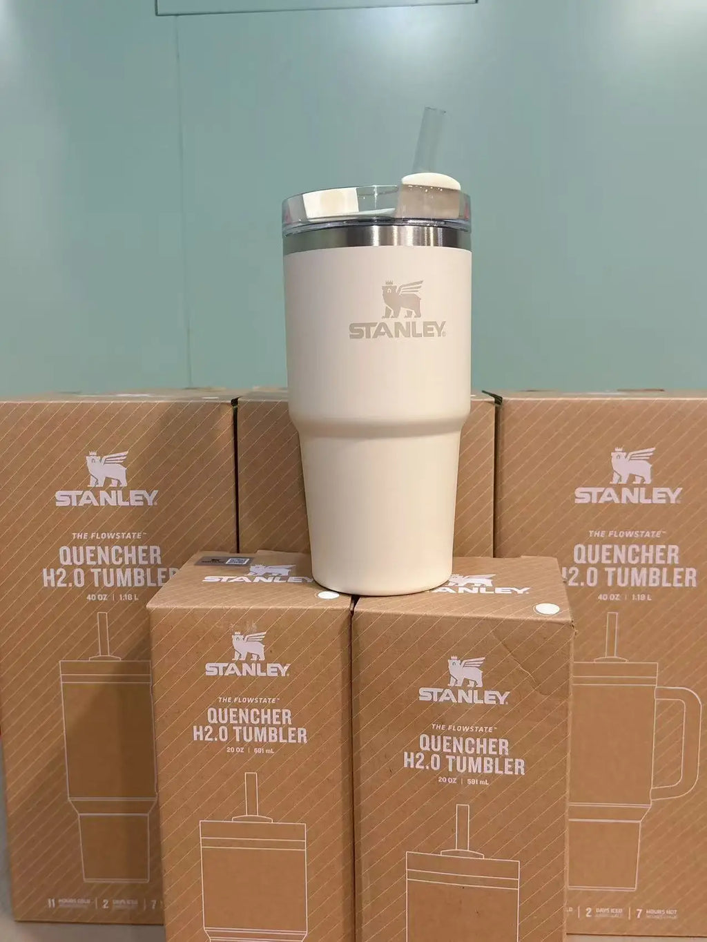 STANLEY ADVENTURE H2.0 20oz Scene Thermal Tumbler Wide Mouth Easy Clean Insulated Water Bottle Lightweight For Mountaineering