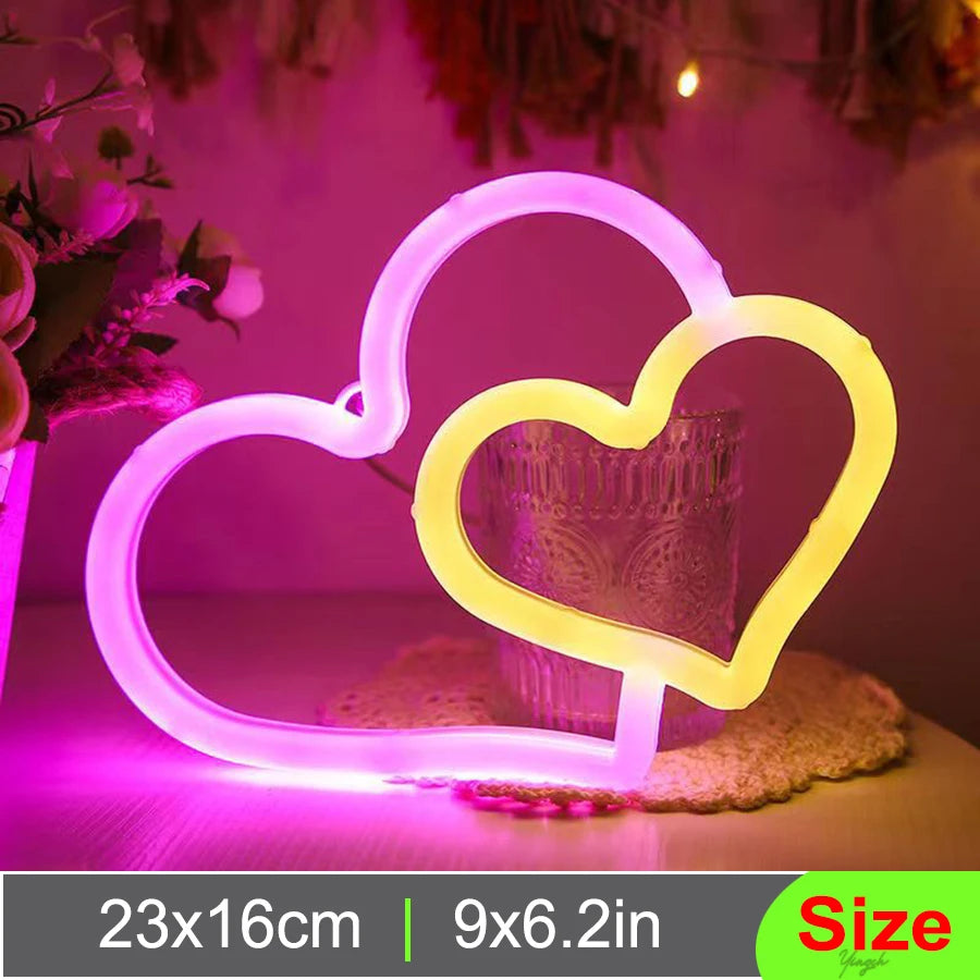 LED Bright Neon Light Night Gamepad Fire Moon Star Sign Modeling Lamp Room Wall Art Decoration Wholesale Xmas Birthday Wedding