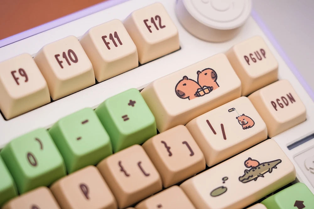 KPREPUBLIC Capybara Keycap Dye Subbed Cute Keycap thick PBT MDA for Mechanical Keyboard 87 tkl 104 ansi xd64 bm60 BM87 BM65
