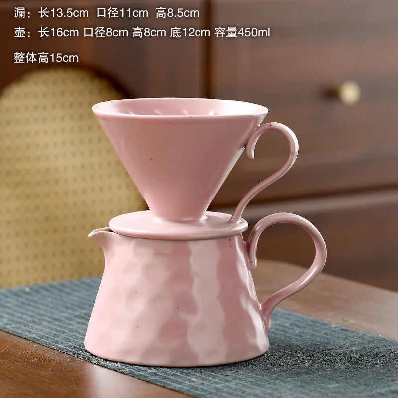 Ceramic V60 Coffee Dripper Funnel Large Capacity Sharing Pot Hand Pour Tool
